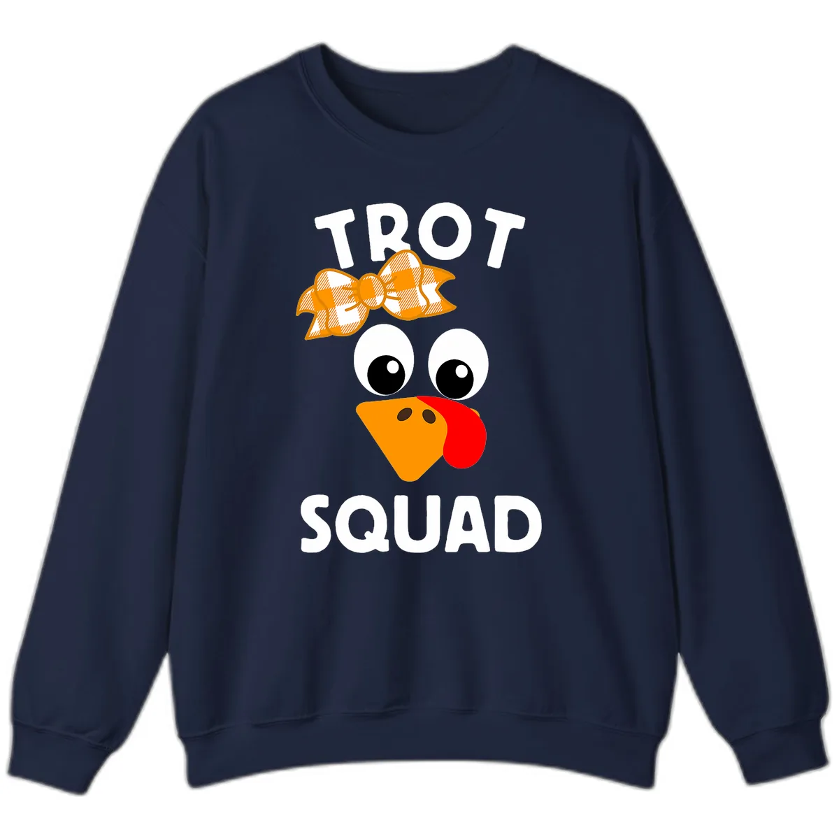 Turkey Trot Squad Design Sweatshirt in Navy