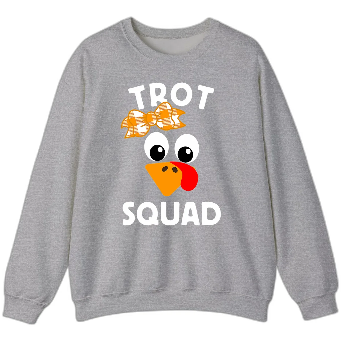 Turkey Trot Squad Design Sweatshirt in Sport Grey