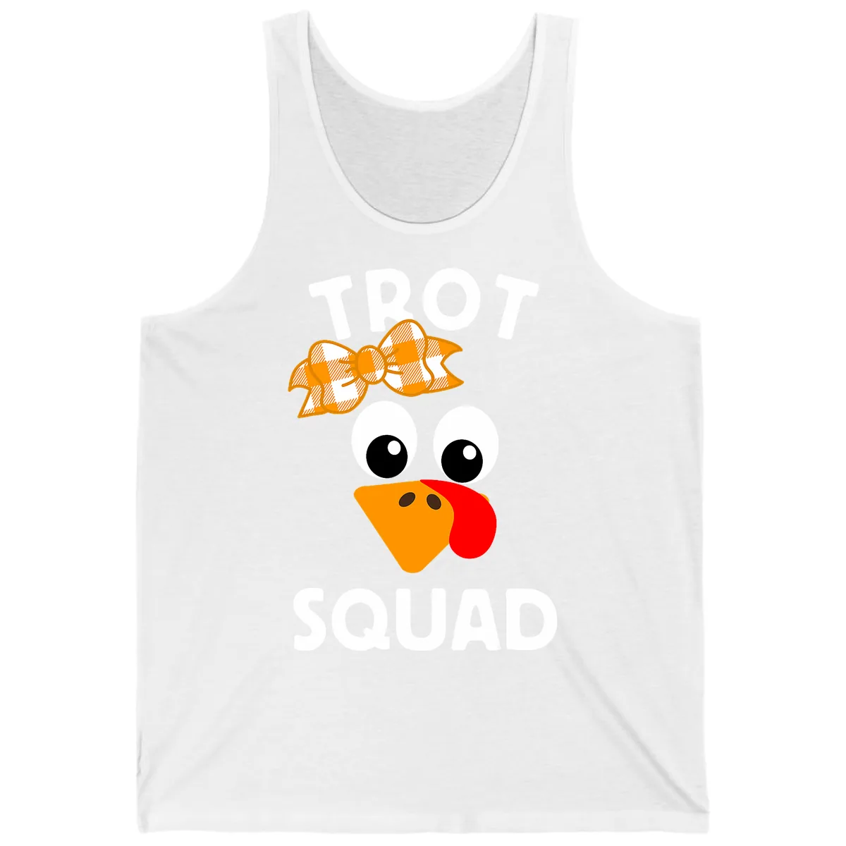Turkey Trot Squad Design Tank in White