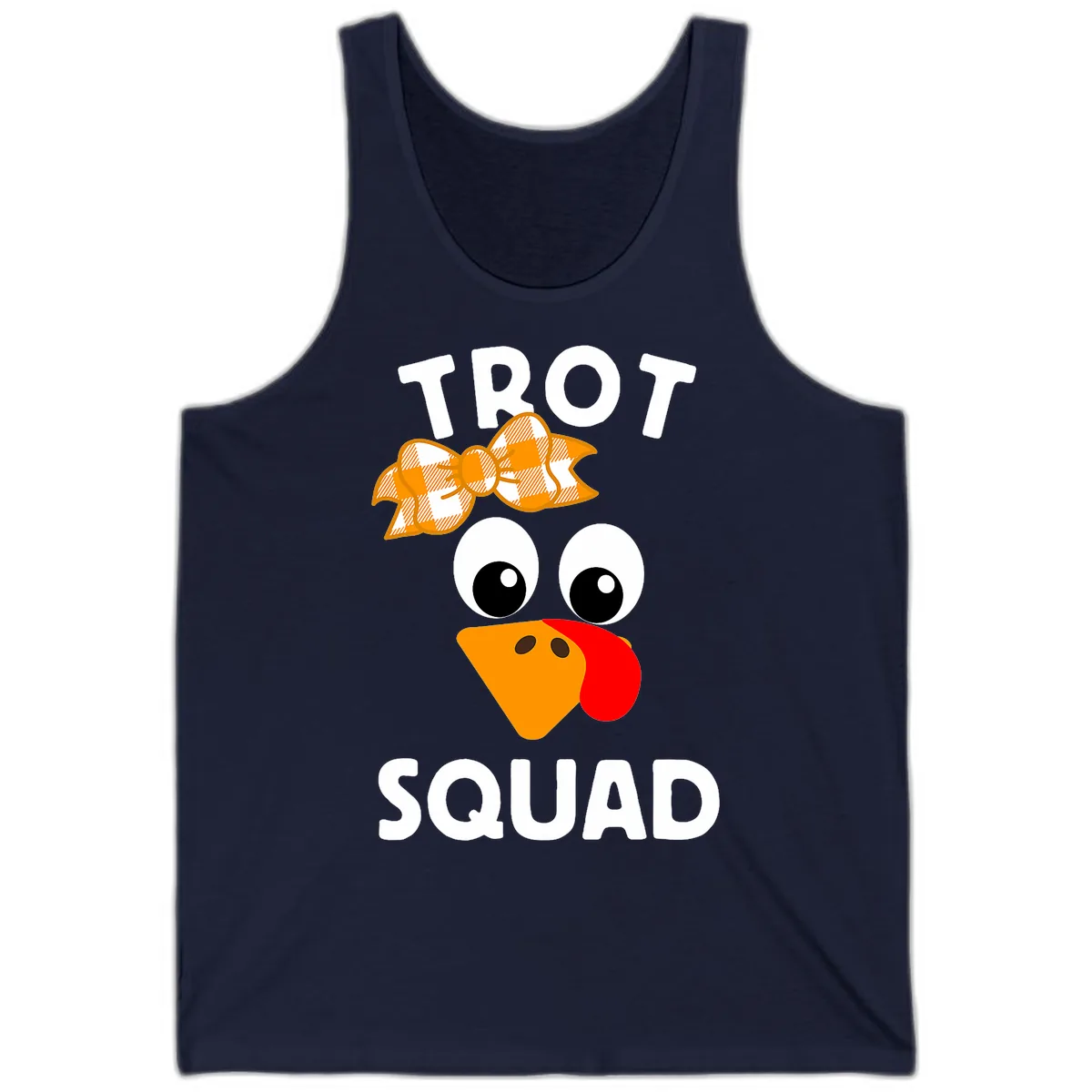 Turkey Trot Squad Design Tank in Navy