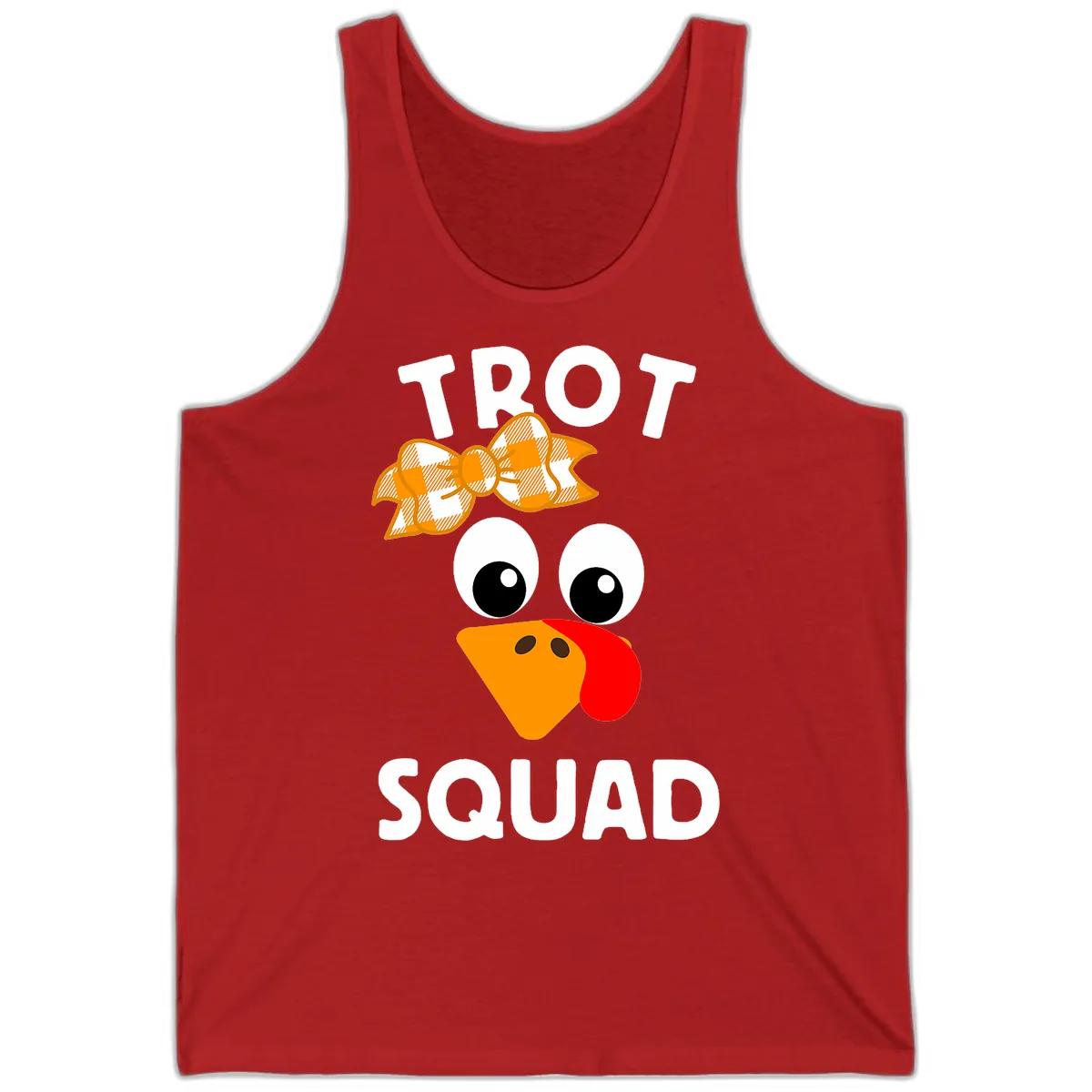 Turkey Trot Squad Design Tank in Red