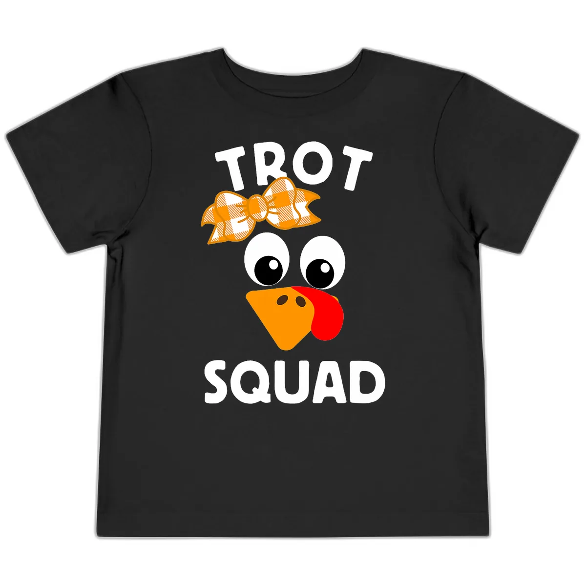 Turkey Trot Squad Design Toddler T-Shirt in Black