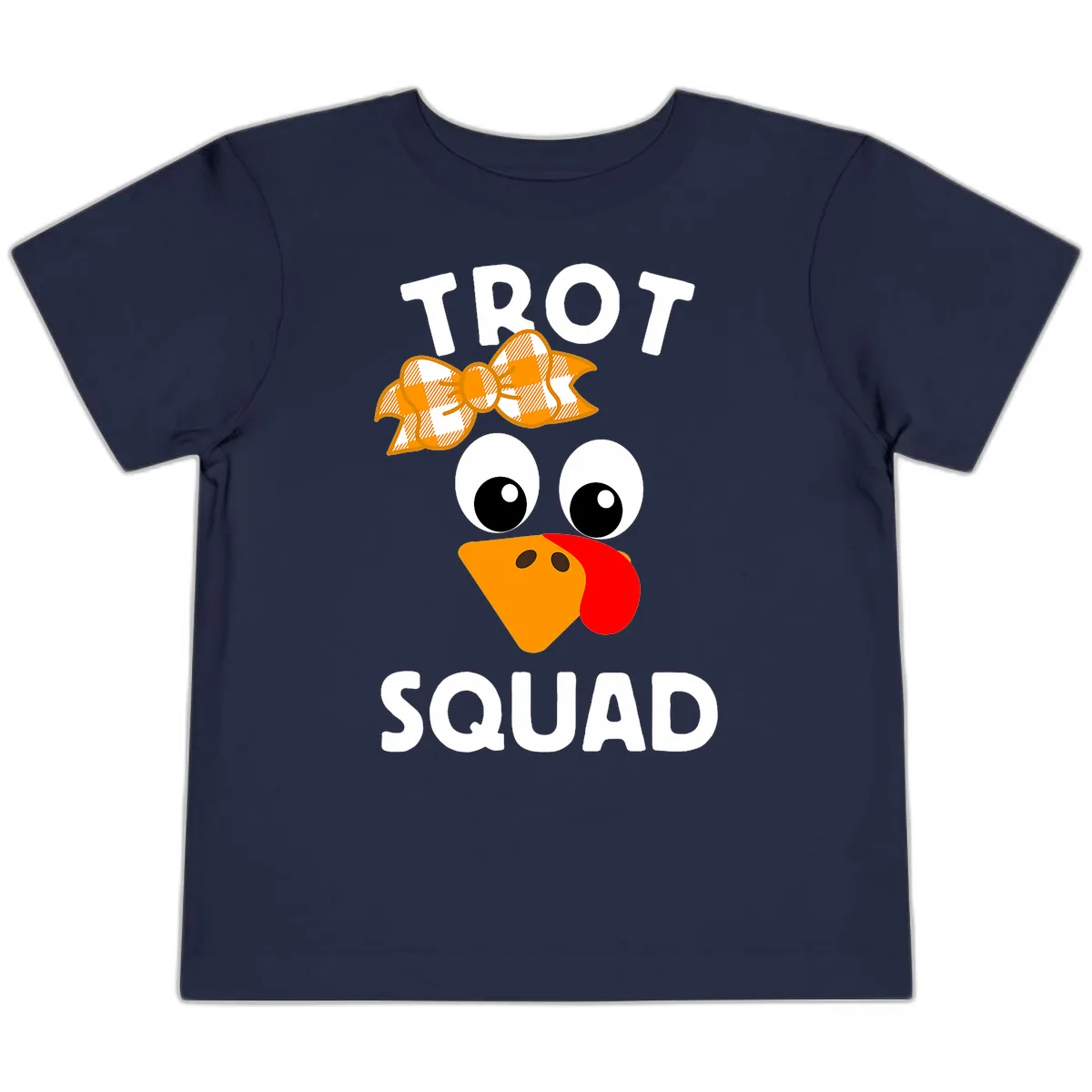 Turkey Trot Squad Design Toddler T-Shirt in Navy