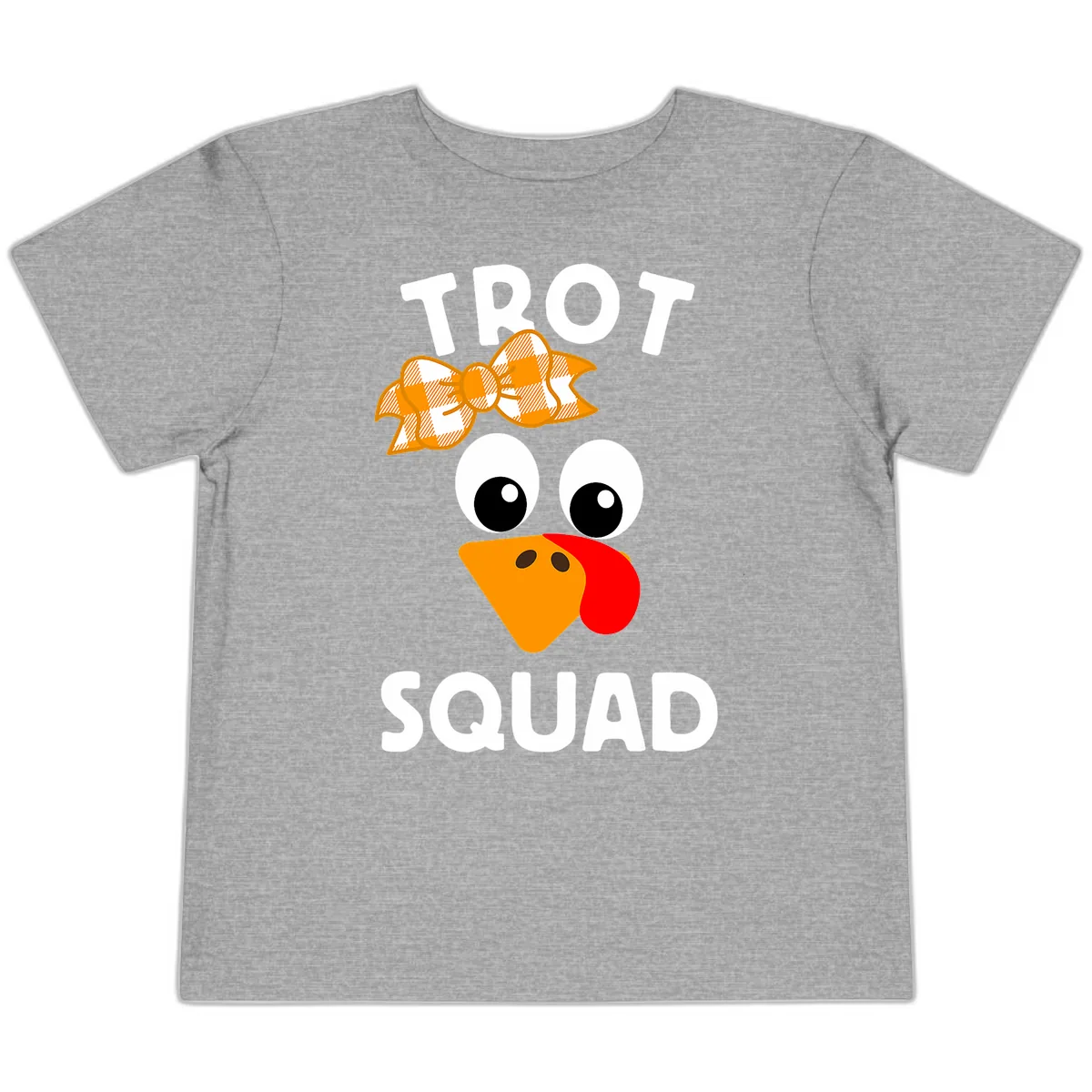 Turkey Trot Squad Design Toddler T-Shirt in Athletic Heather