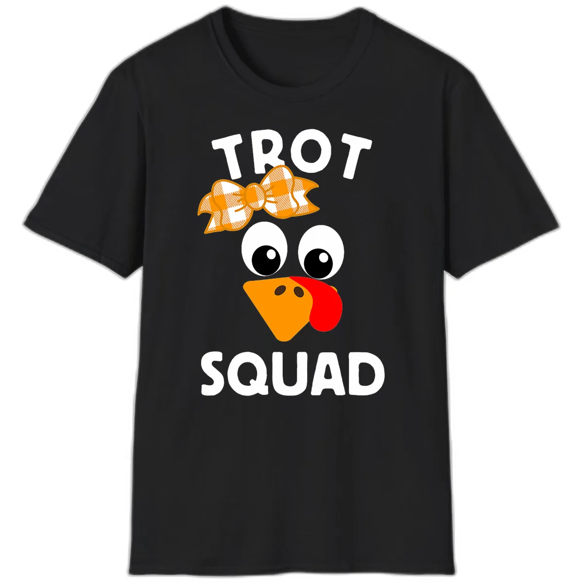 Turkey Trot Squad Design T-Shirt in Black