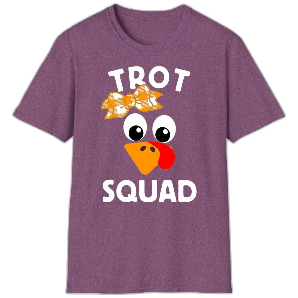 Turkey Trot Squad Design T-Shirt in Heather Maroon
