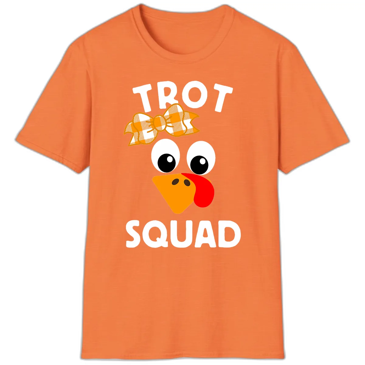 Turkey Trot Squad Design T-Shirt in Heather Orange