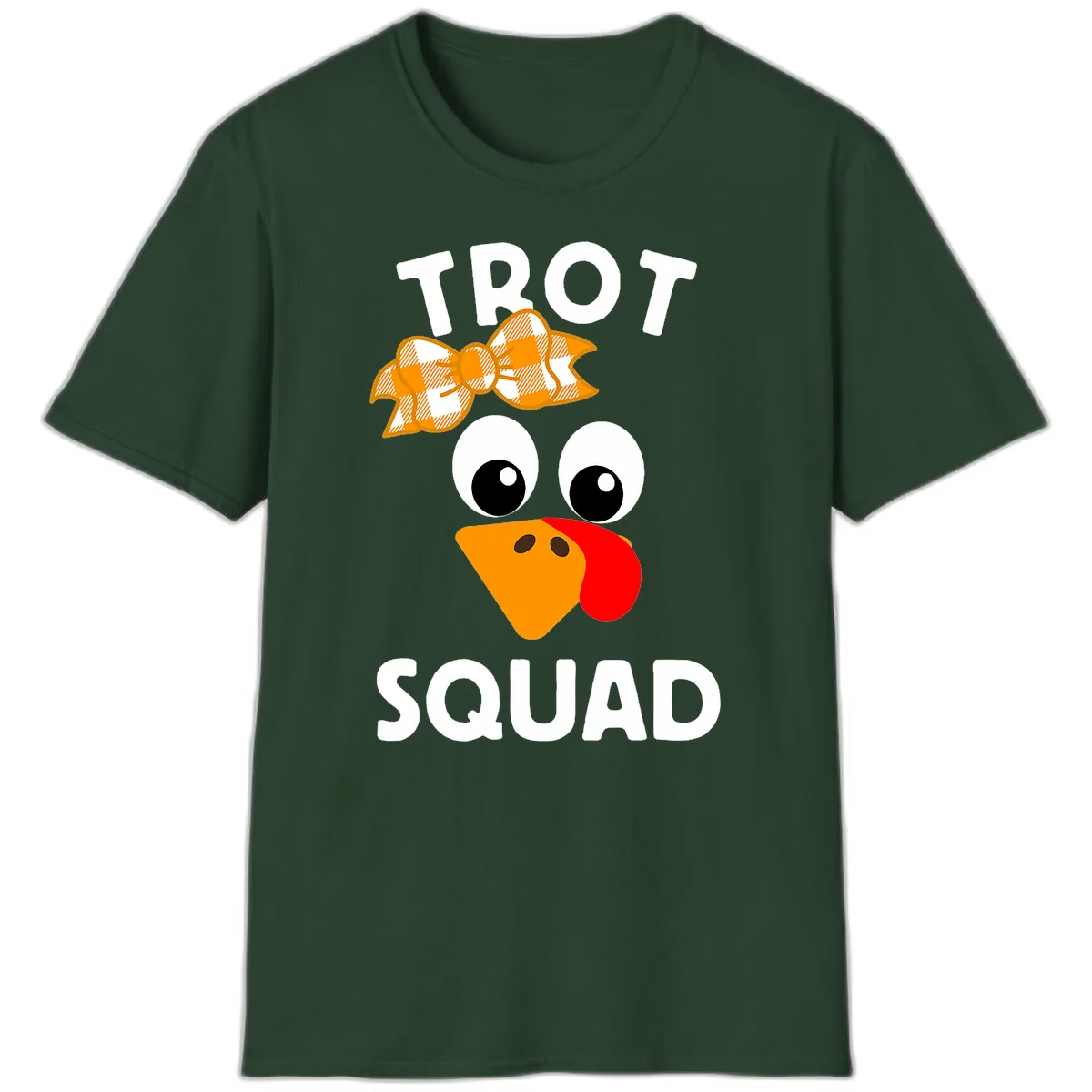 Turkey Trot Squad Design T-Shirt in Forest Green