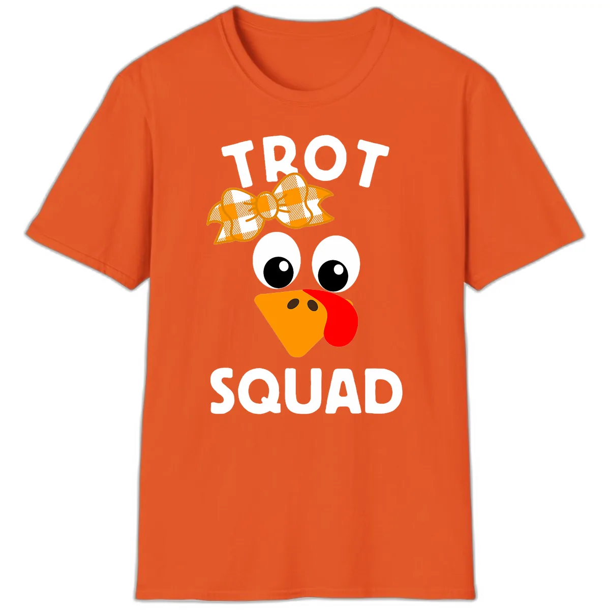 Turkey Trot Squad Design T-Shirt in Orange