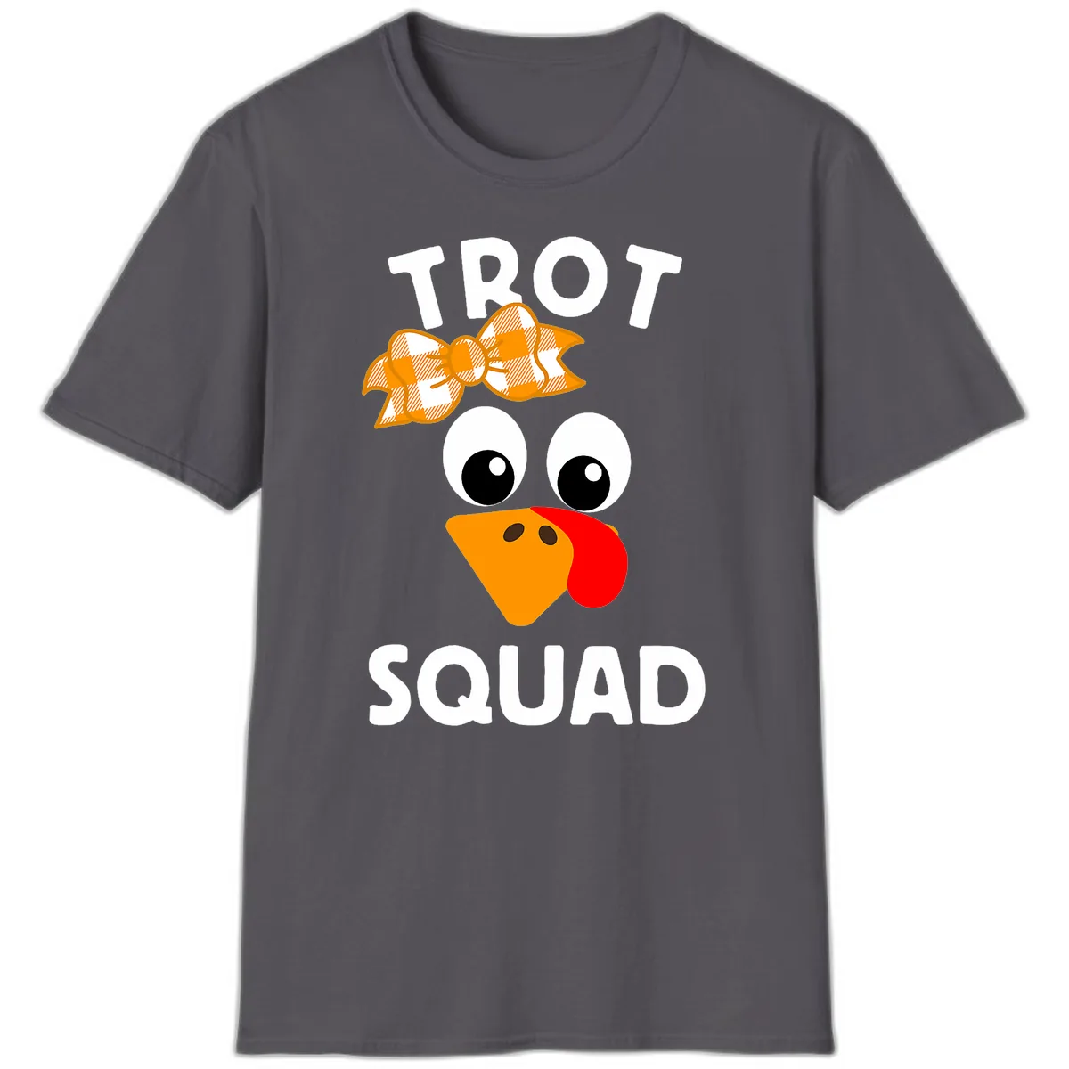 Turkey Trot Squad Design T-Shirt in Charcoal