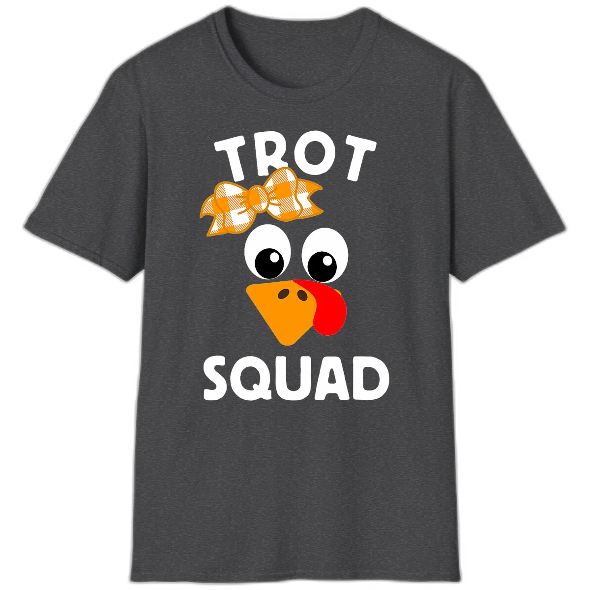 Turkey Trot Squad Design T-Shirt in Dark Heather