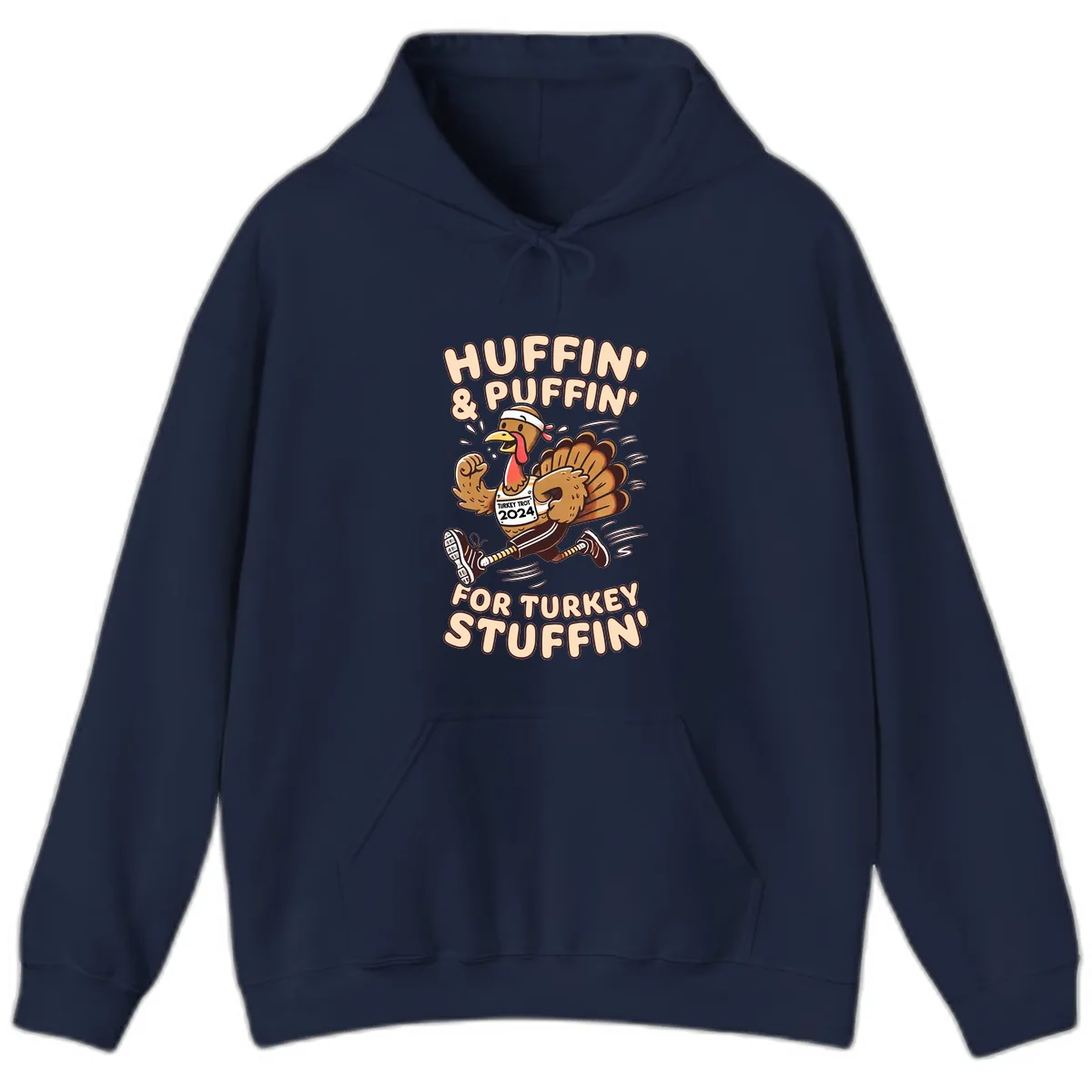 Huffin & Puffin For Turkey Stuffin Hoodie in Navy