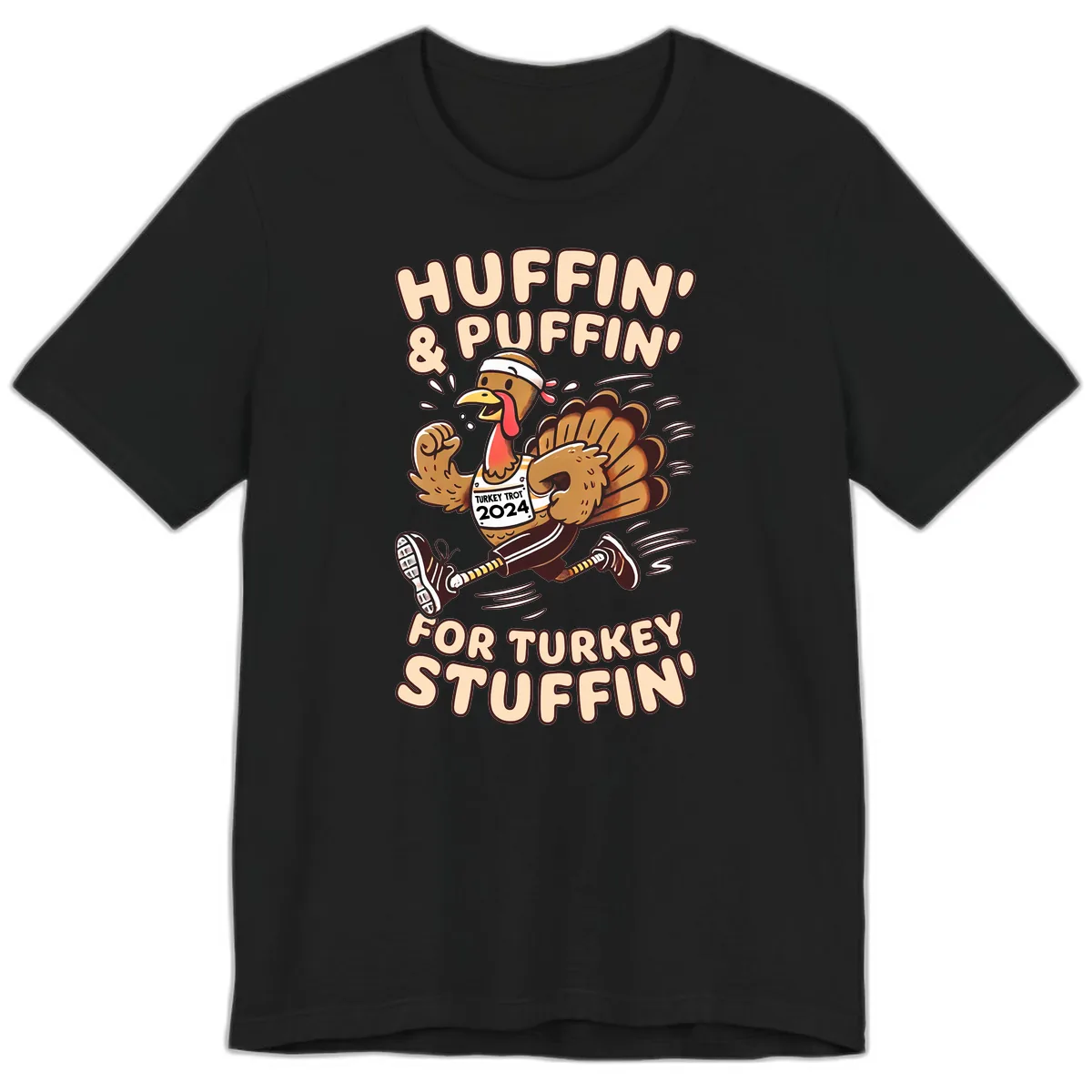 Huffin & Puffin For Turkey Stuffin Premium T-Shirt in Black