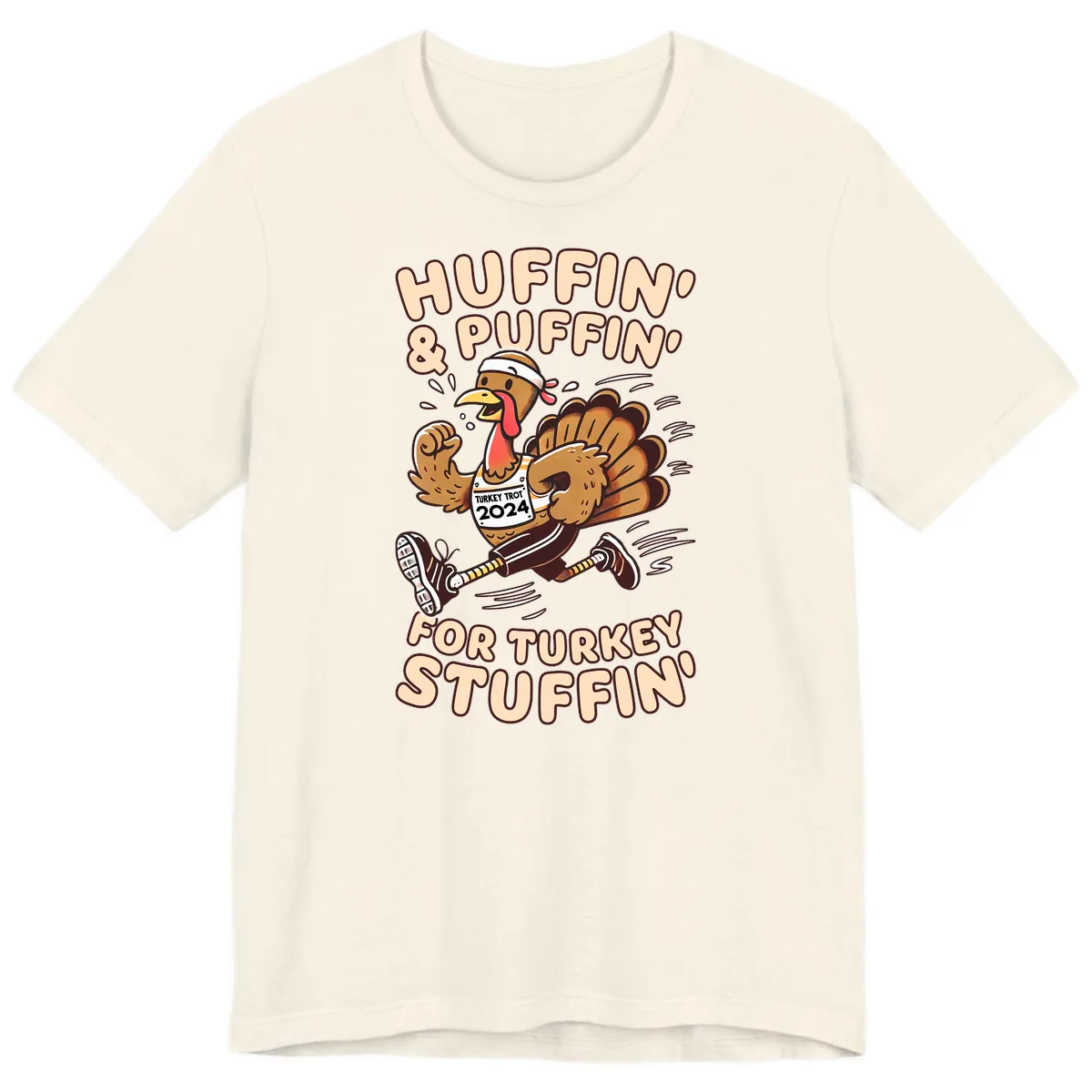 Huffin & Puffin For Turkey Stuffin Premium T-Shirt in Natural