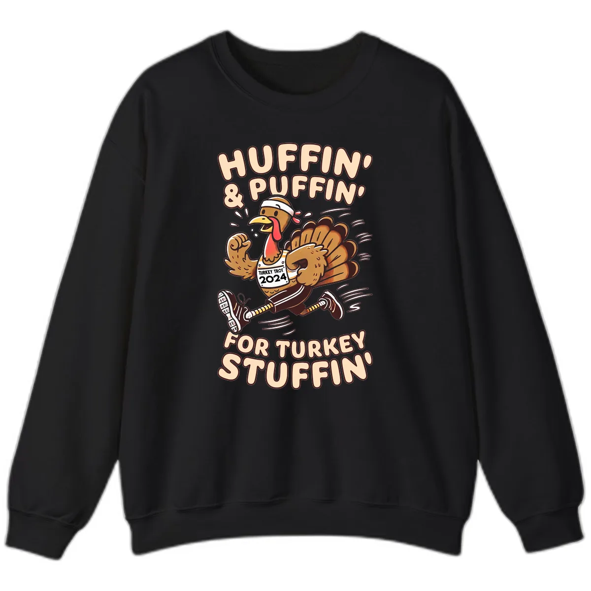 Huffin & Puffin For Turkey Stuffin Sweatshirt in Black