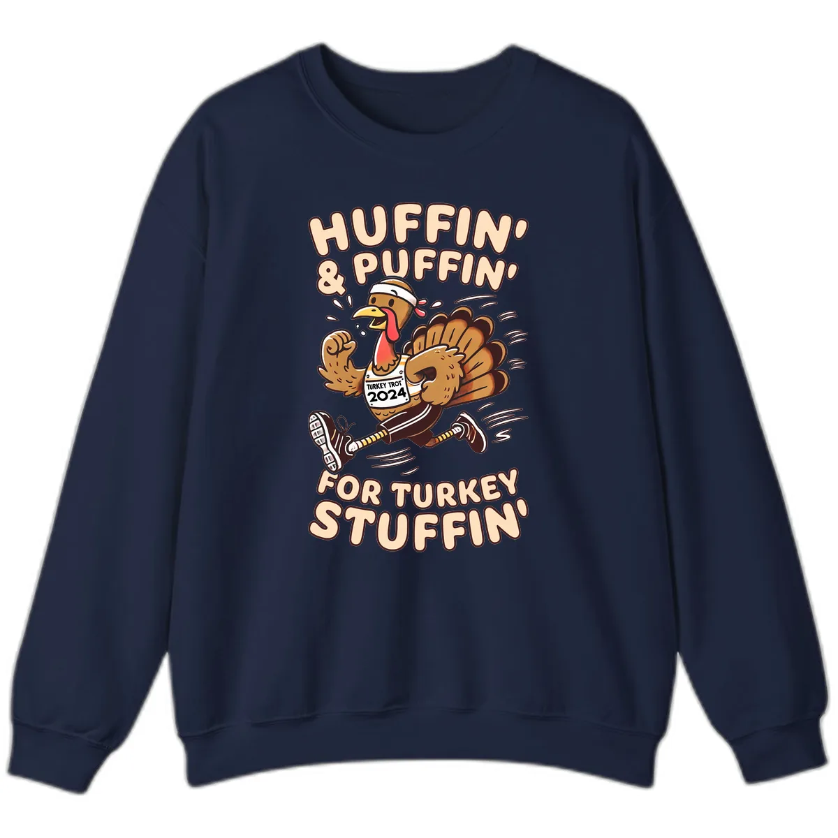 Huffin & Puffin For Turkey Stuffin Sweatshirt in Navy