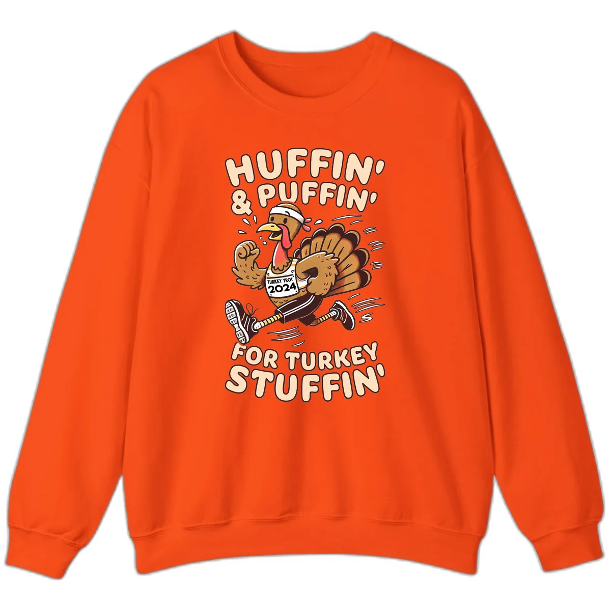 Huffin & Puffin For Turkey Stuffin Sweatshirt in Orange
