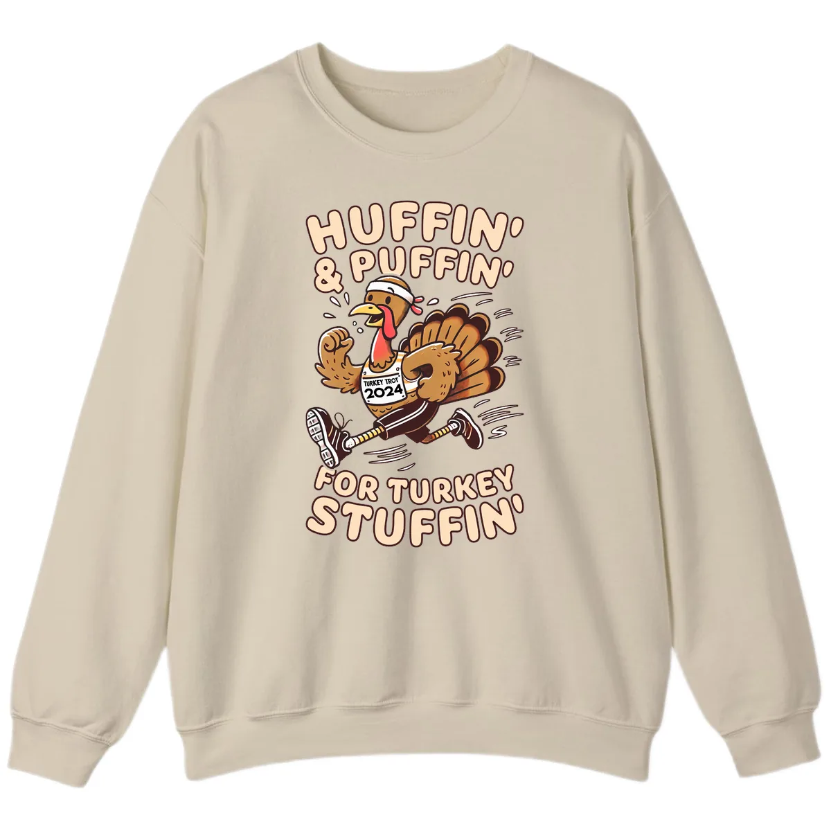 Huffin & Puffin For Turkey Stuffin Sweatshirt in Sand