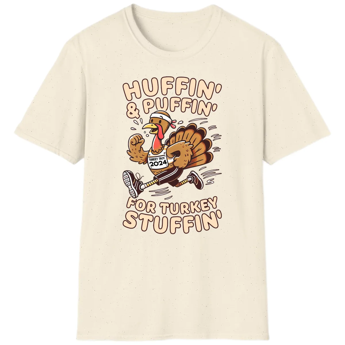 Huffin & Puffin For Turkey Stuffin T-Shirt in Natural