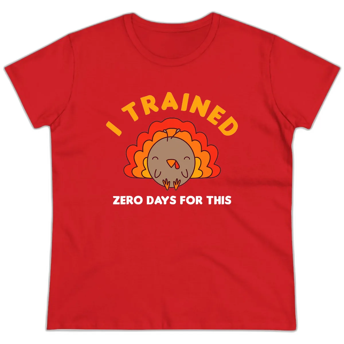 I Trained Zero Days For This Ladies Tee in Red