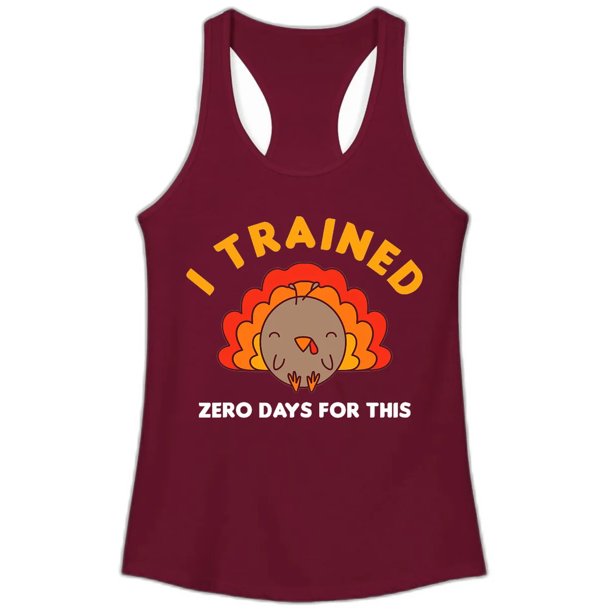 I Trained Zero Days For This Ladies Tank in Solid Cardinal Red