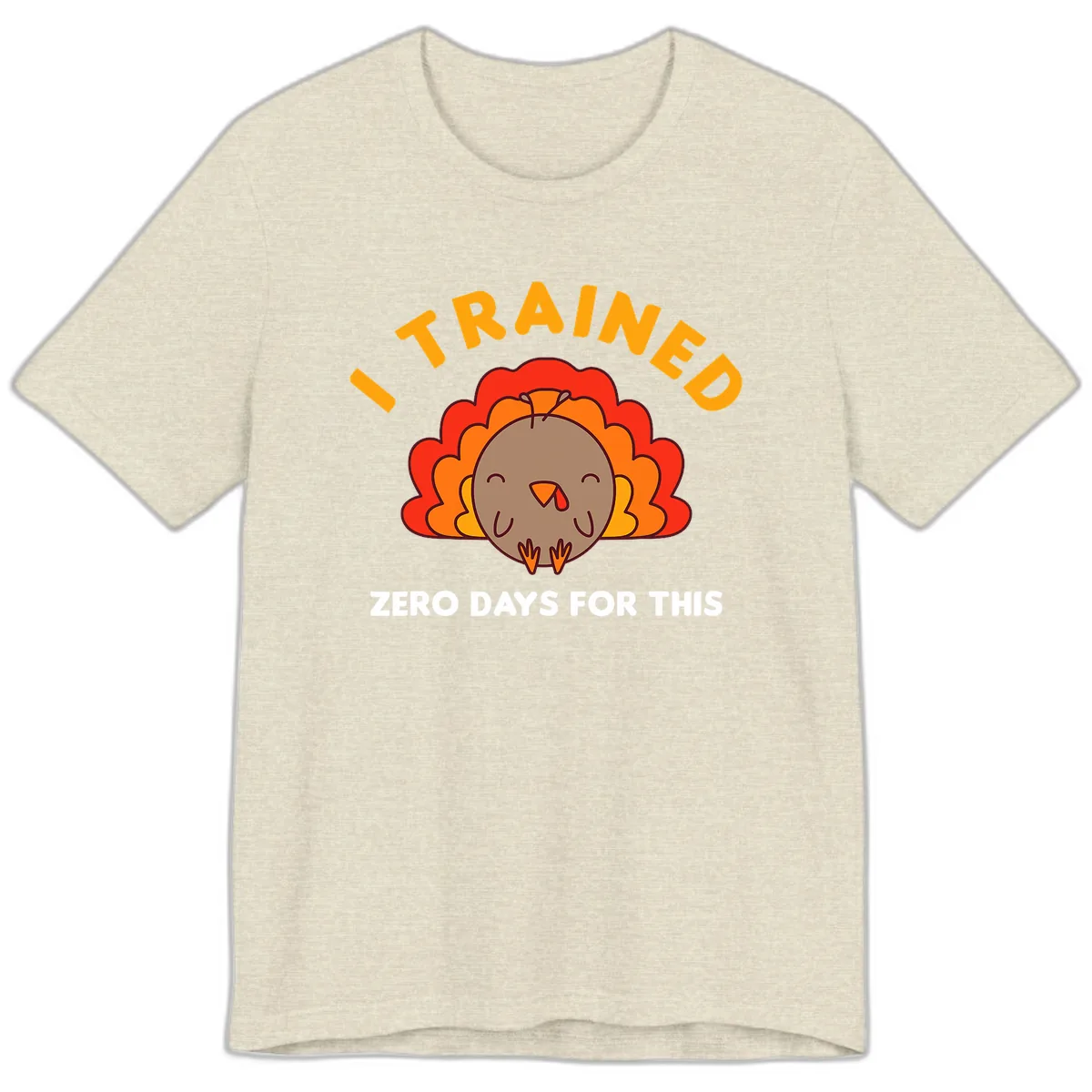 I Trained Zero Days For This Premium T-Shirt in Heather Prism Natural