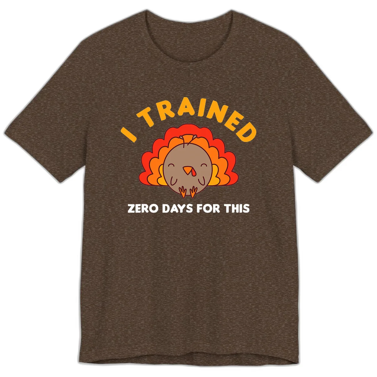 I Trained Zero Days For This Premium T-Shirt in Heather Brown