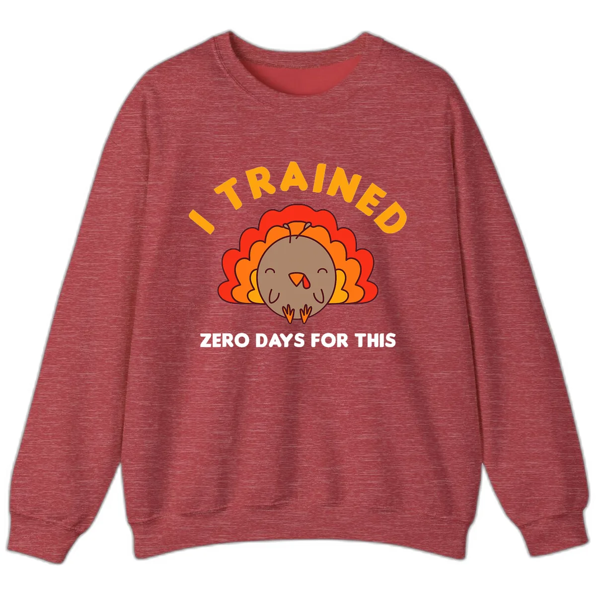 I Trained Zero Days For This Sweatshirt in Heather Scarlet Red