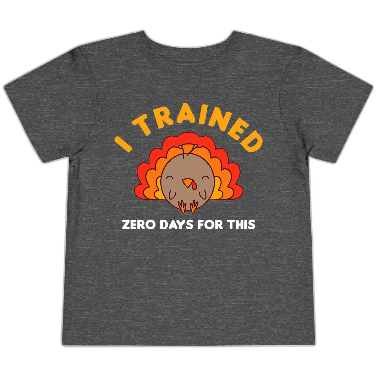 I Trained Zero Days For This Toddler T-Shirt in Dark Heather Grey