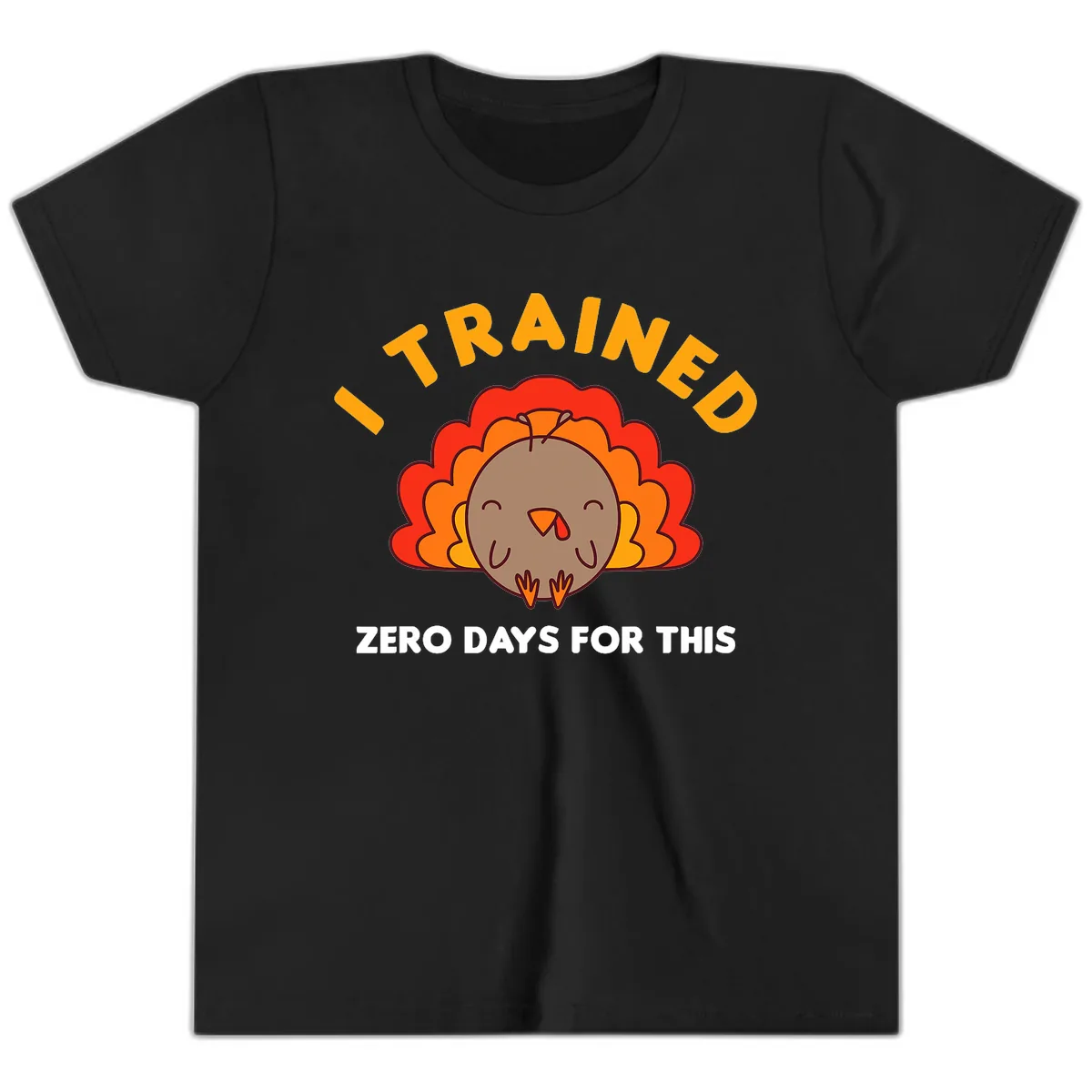I Trained Zero Days For This Youth T-Shirt in Black