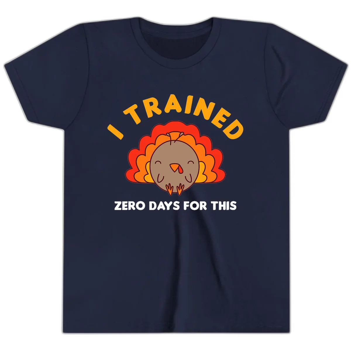 I Trained Zero Days For This Youth T-Shirt in Navy