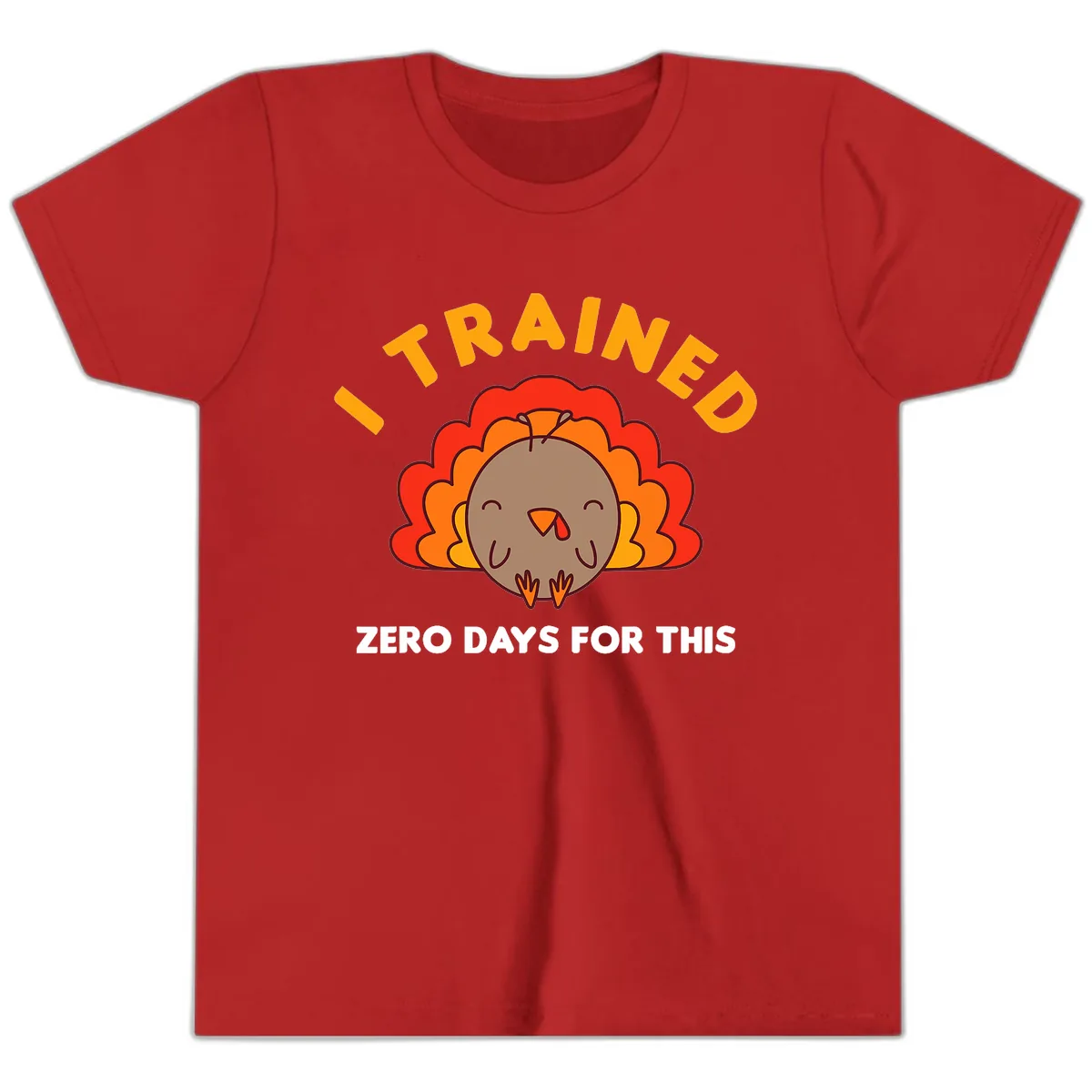 I Trained Zero Days For This Youth T-Shirt in Red