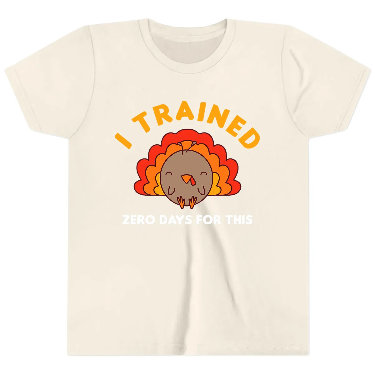 I Trained Zero Days For This Youth T-Shirt in Natural