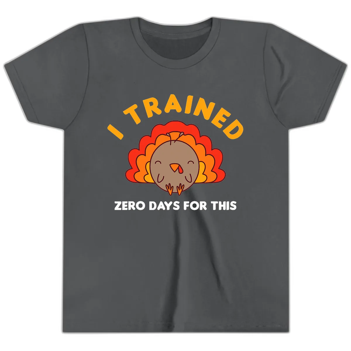 I Trained Zero Days For This Youth T-Shirt in Asphalt