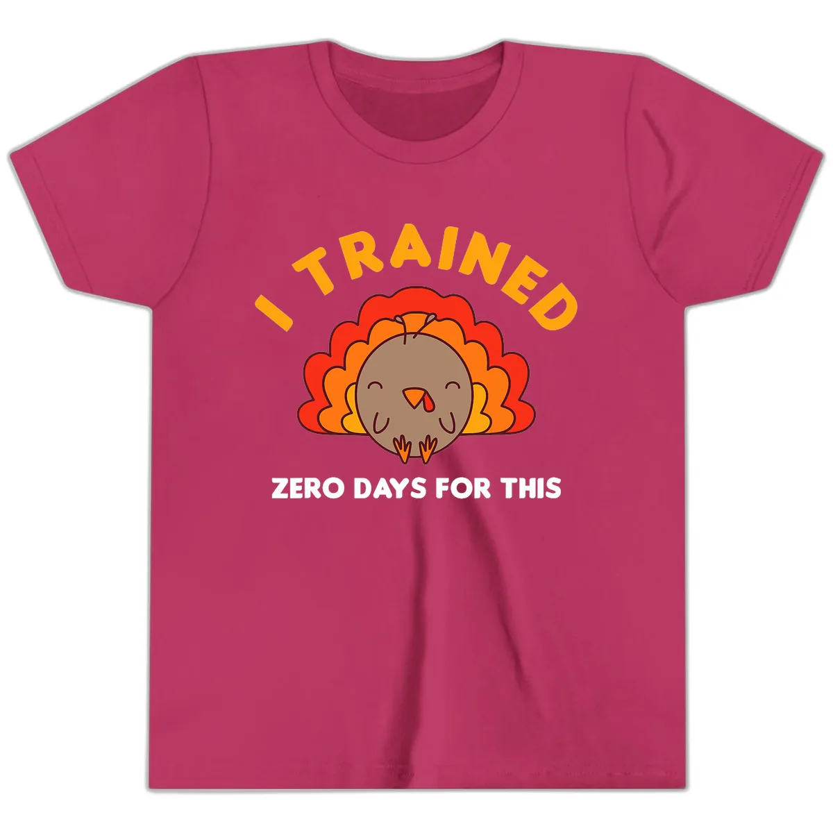I Trained Zero Days For This Youth T-Shirt in Berry