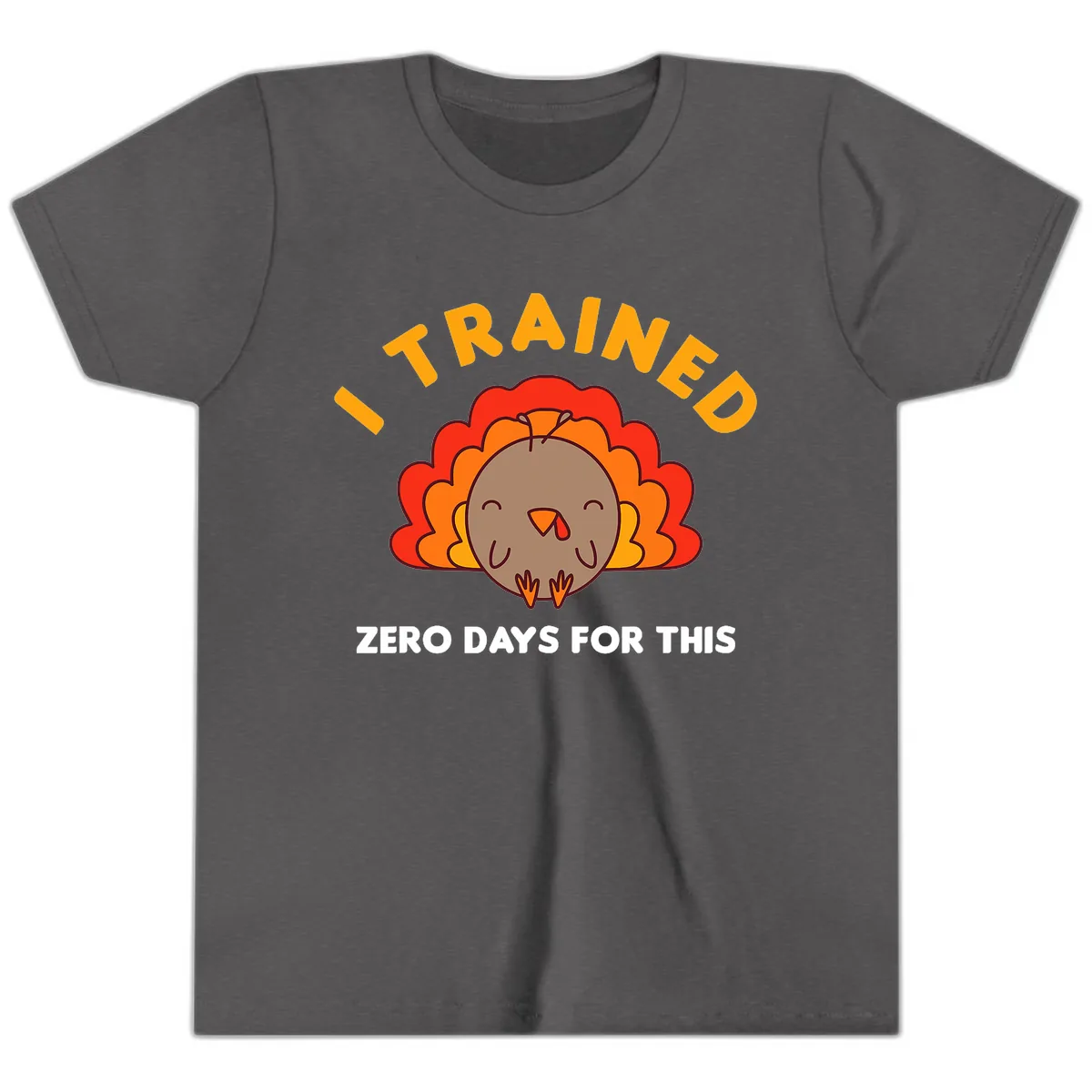 I Trained Zero Days For This Youth T-Shirt in Dark Heather Grey
