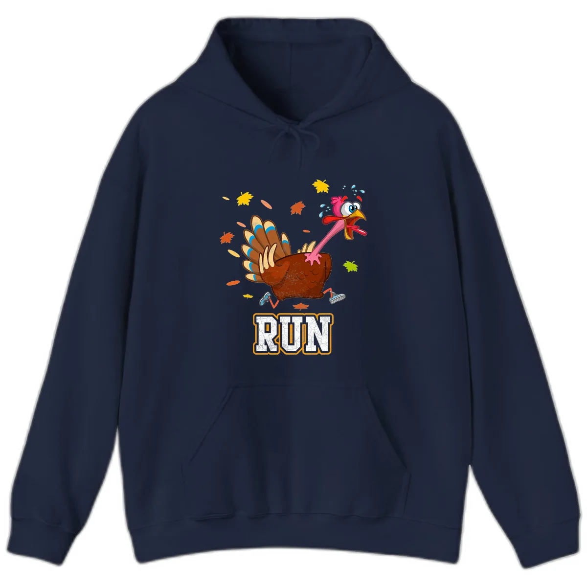 Running Turkey Trot Time Hoodie in Navy