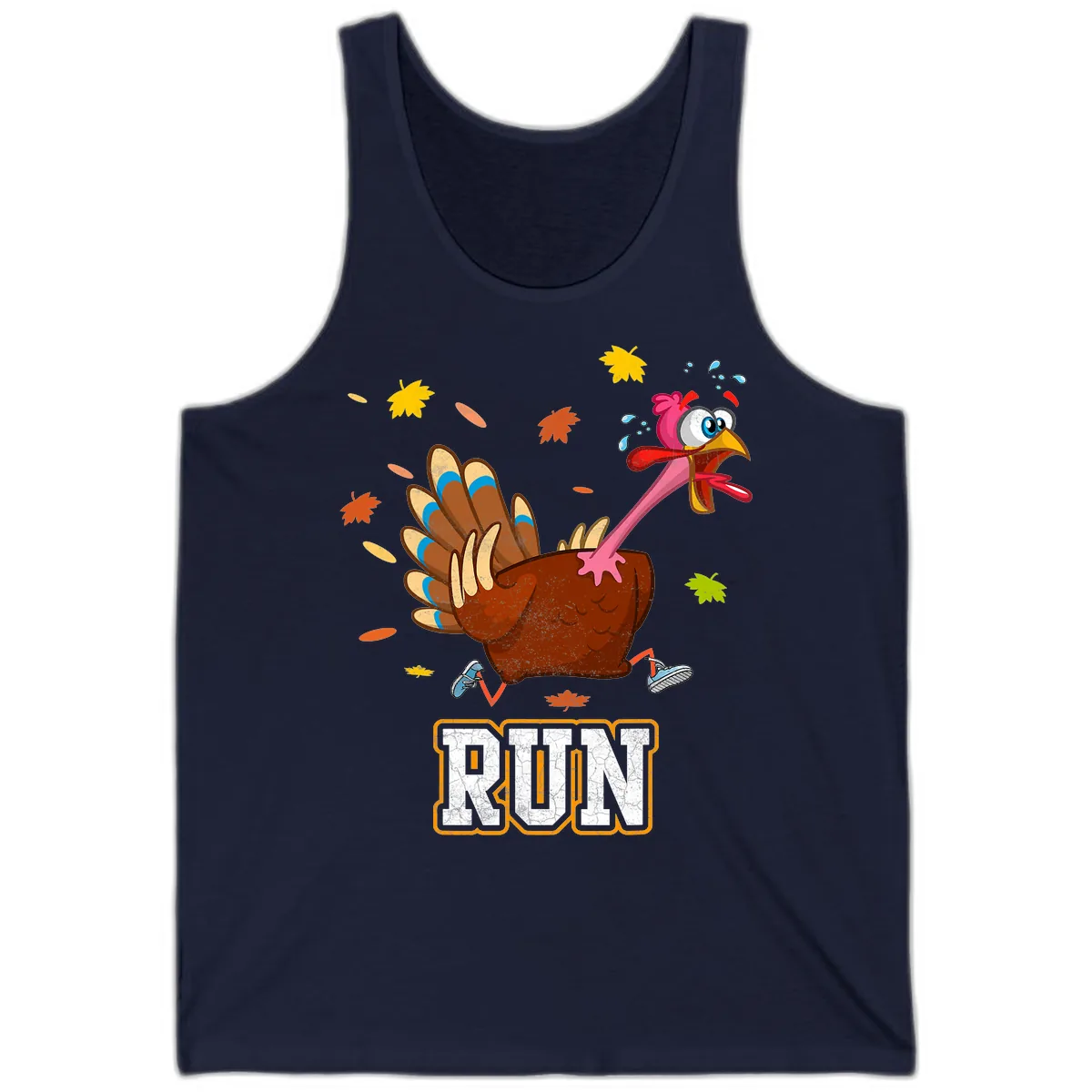 Running Turkey Trot Time Tank in Navy