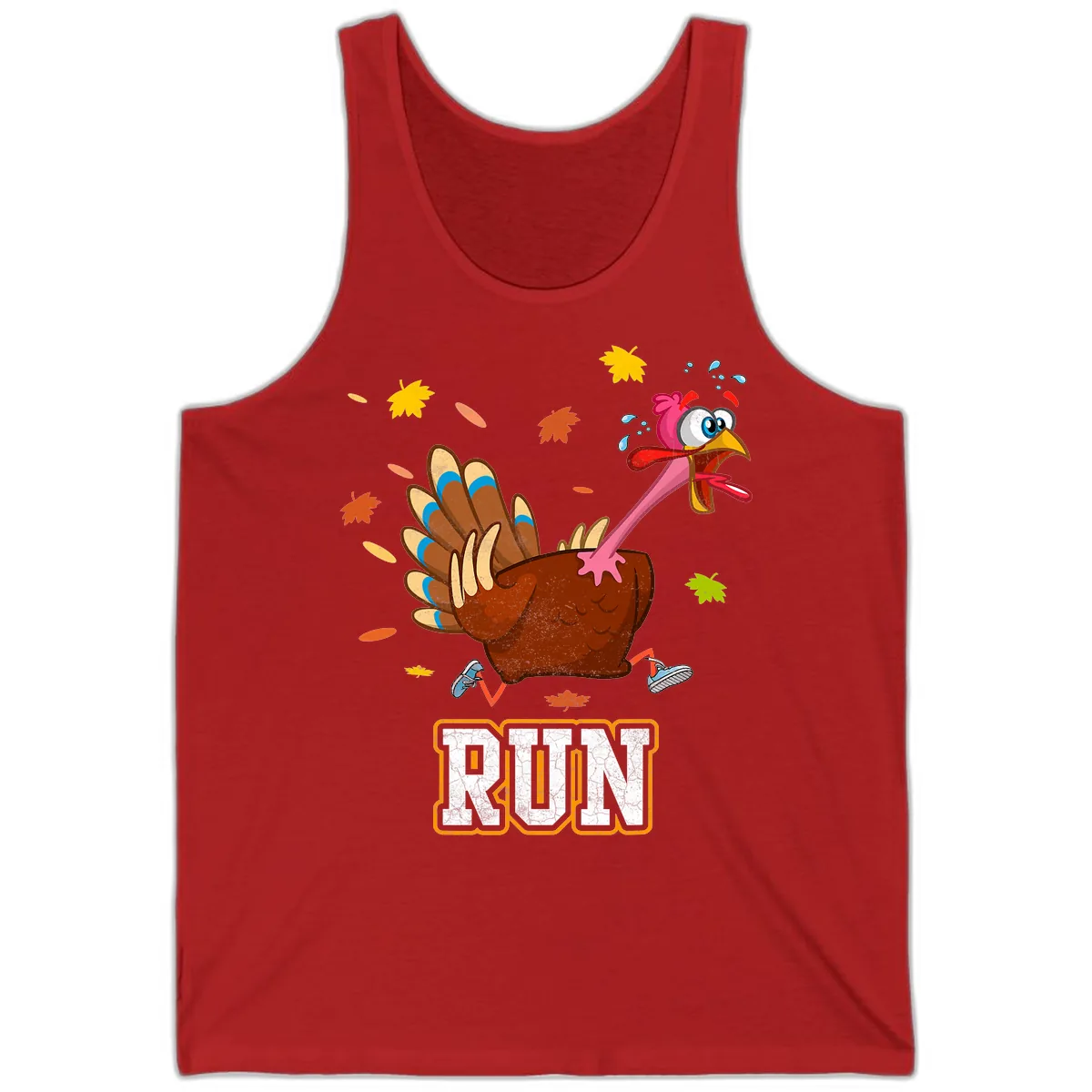 Running Turkey Trot Time Tank in Red