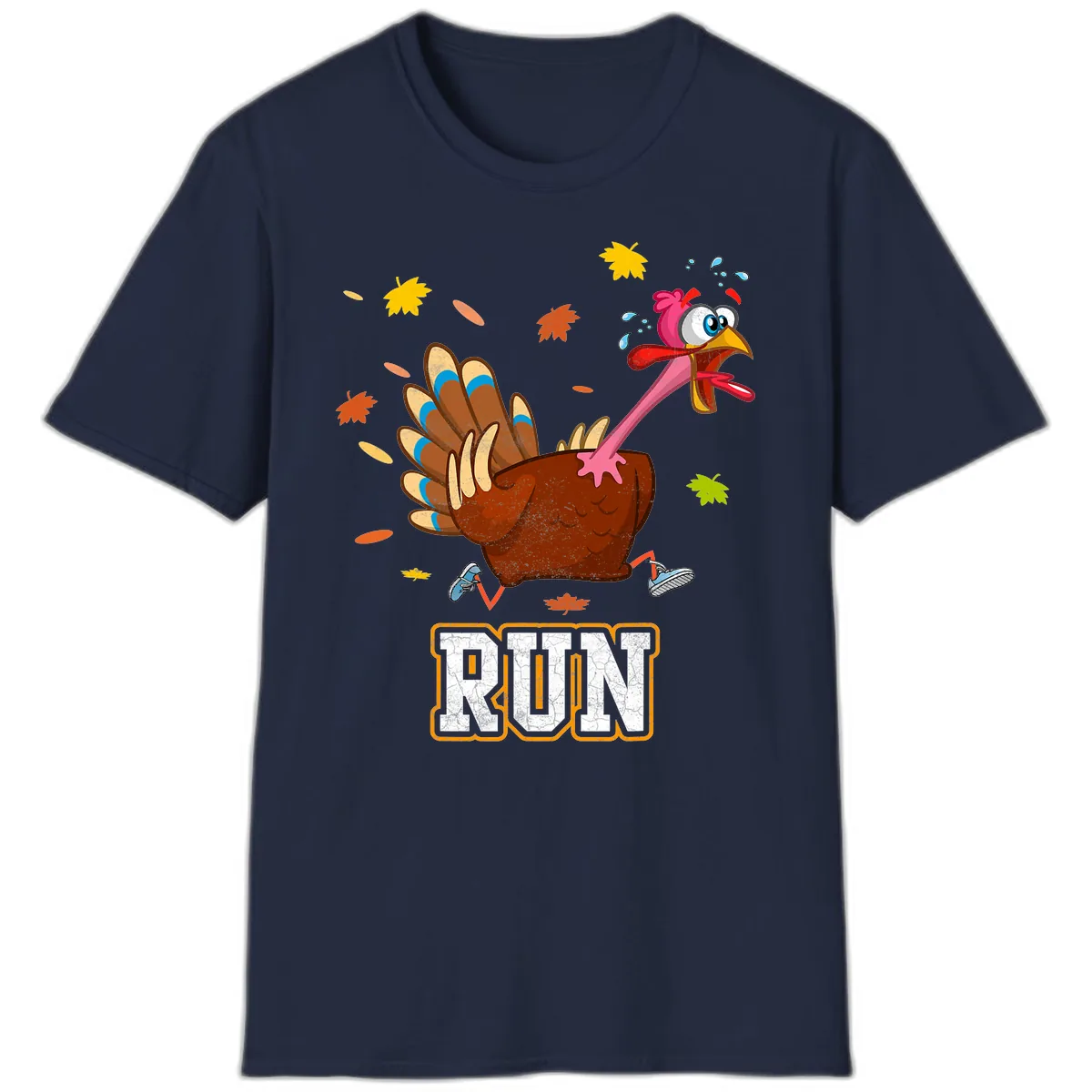 Running Turkey Trot Time T-Shirt in Navy