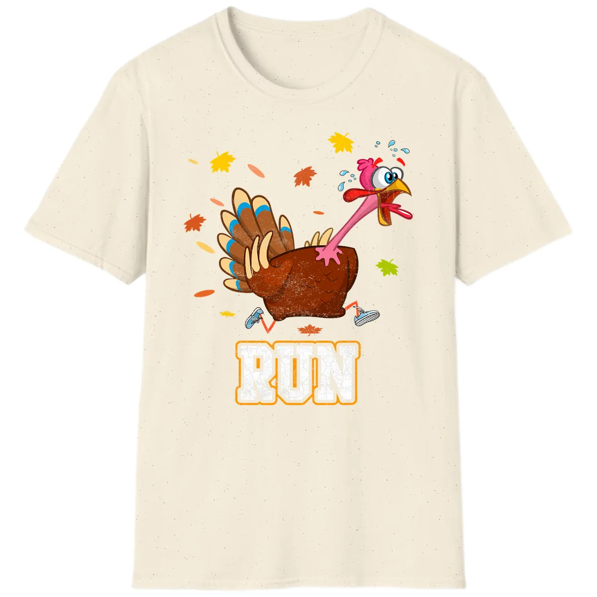 Running Turkey Trot Time T-Shirt in Natural