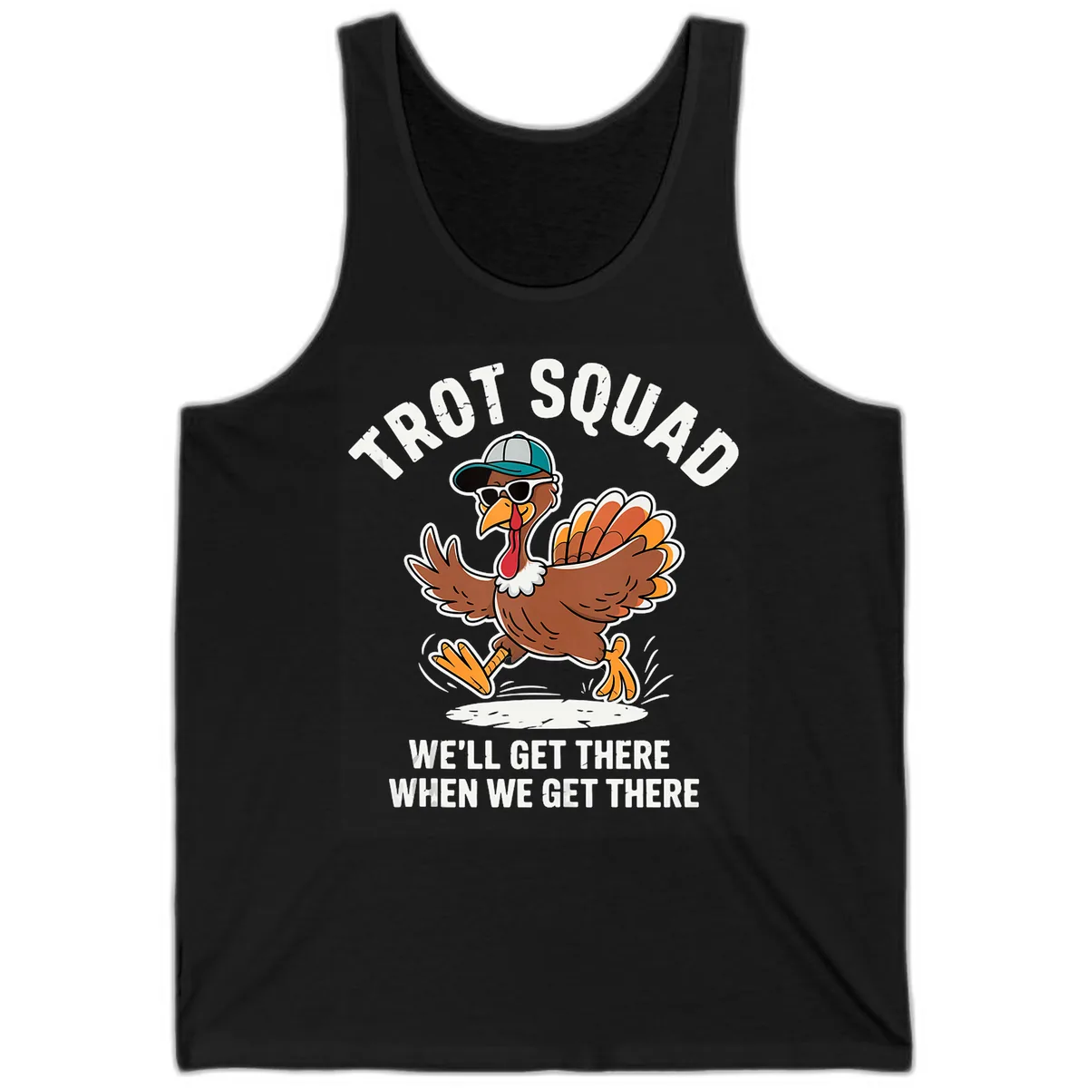 Turkey Trot Squad Running Turkey Tank in Black