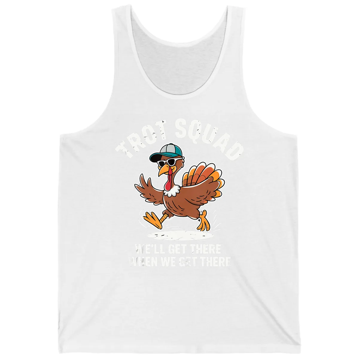 Turkey Trot Squad Running Turkey Tank in White