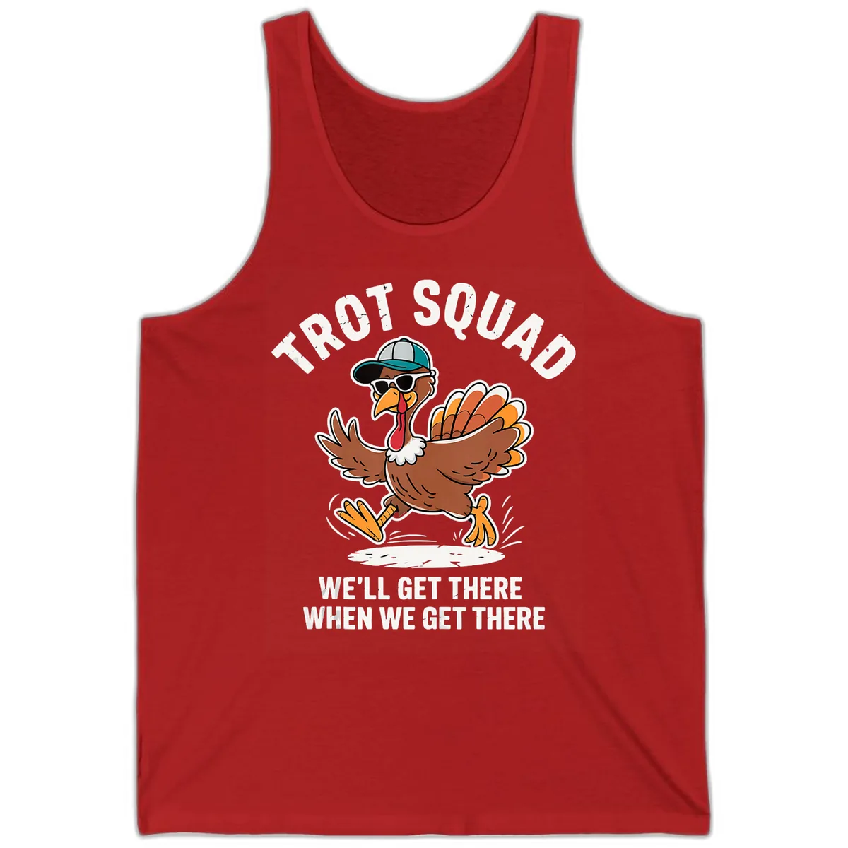 Turkey Trot Squad Running Turkey Tank in Red