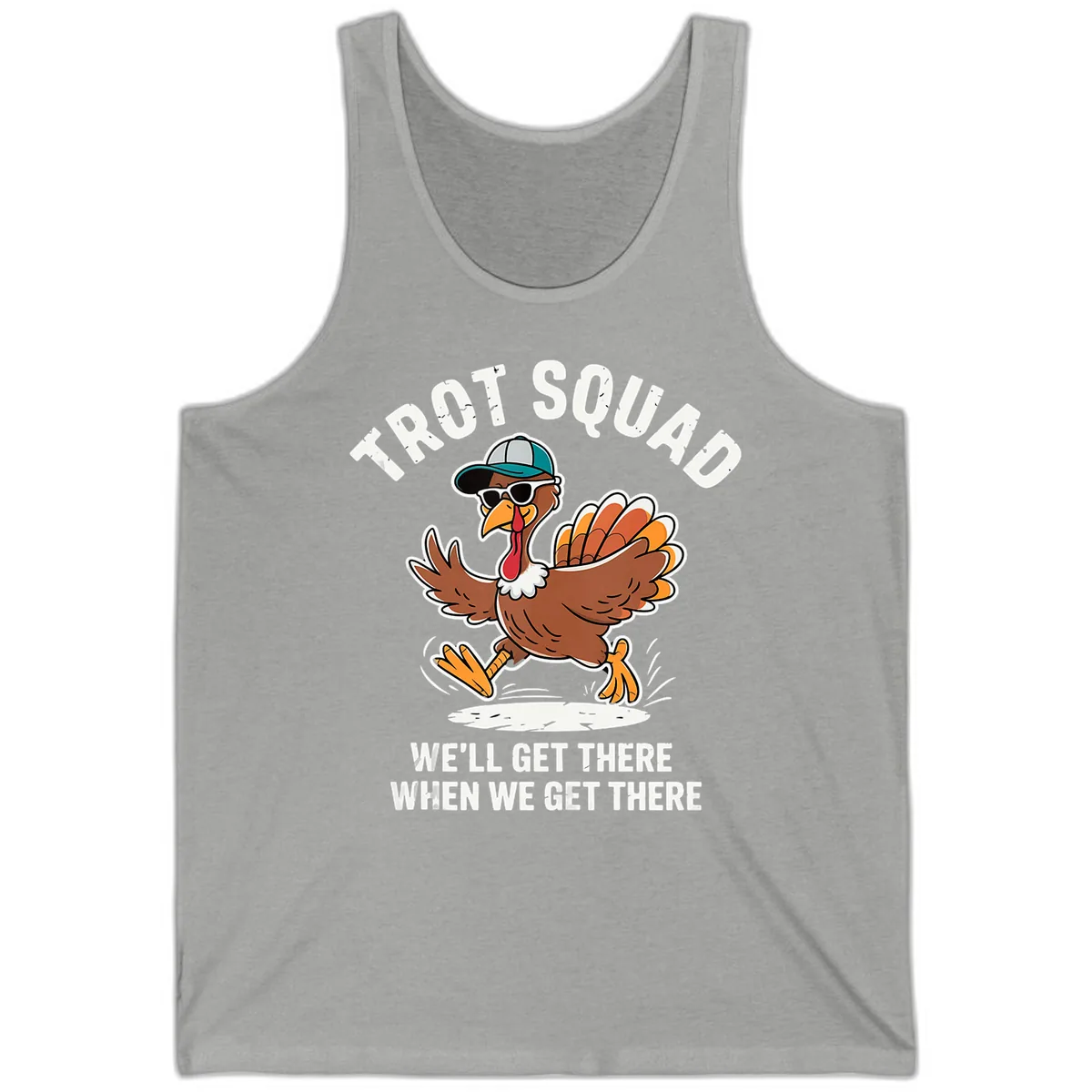 Turkey Trot Squad Running Turkey Tank in Athletic Heather