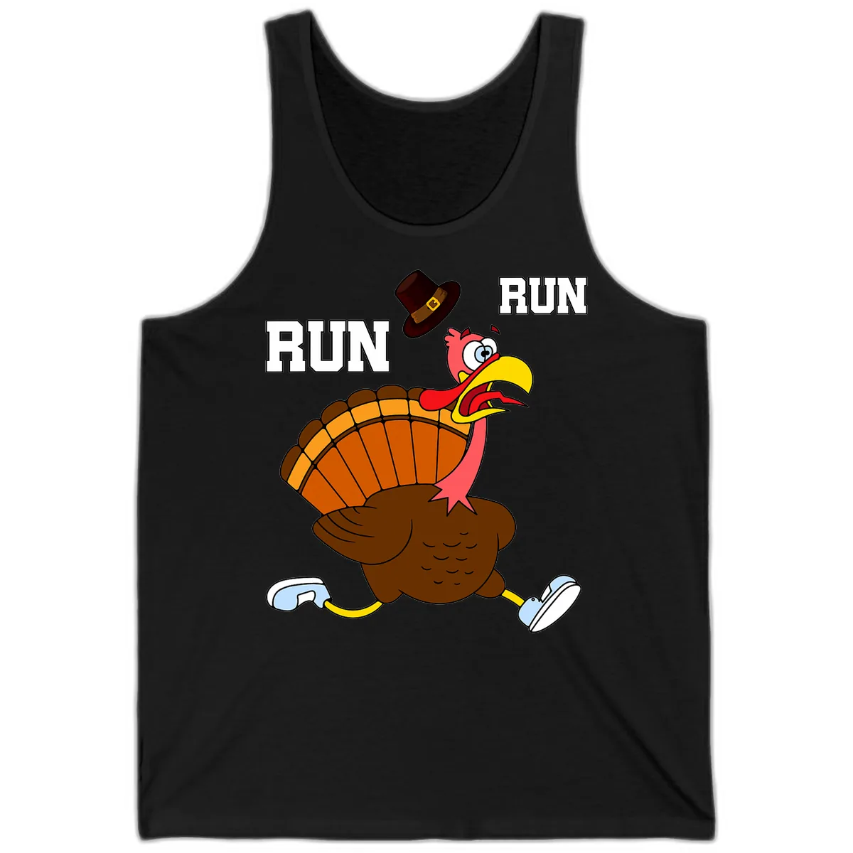 Turkey Trot Running Away From Dinner Tank in Black