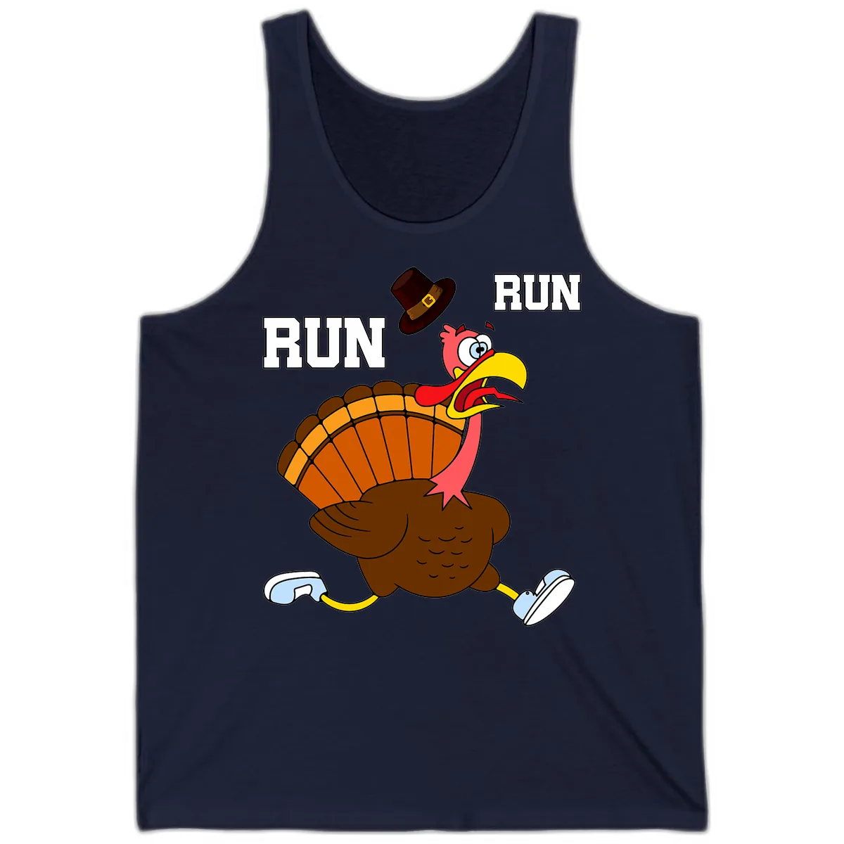 Turkey Trot Running Away From Dinner Tank in Navy