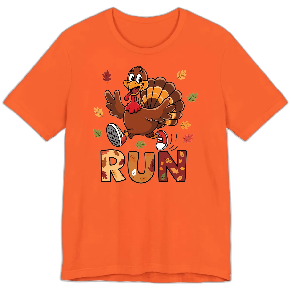 Turkey Trot Running Design Premium T-Shirt in Orange