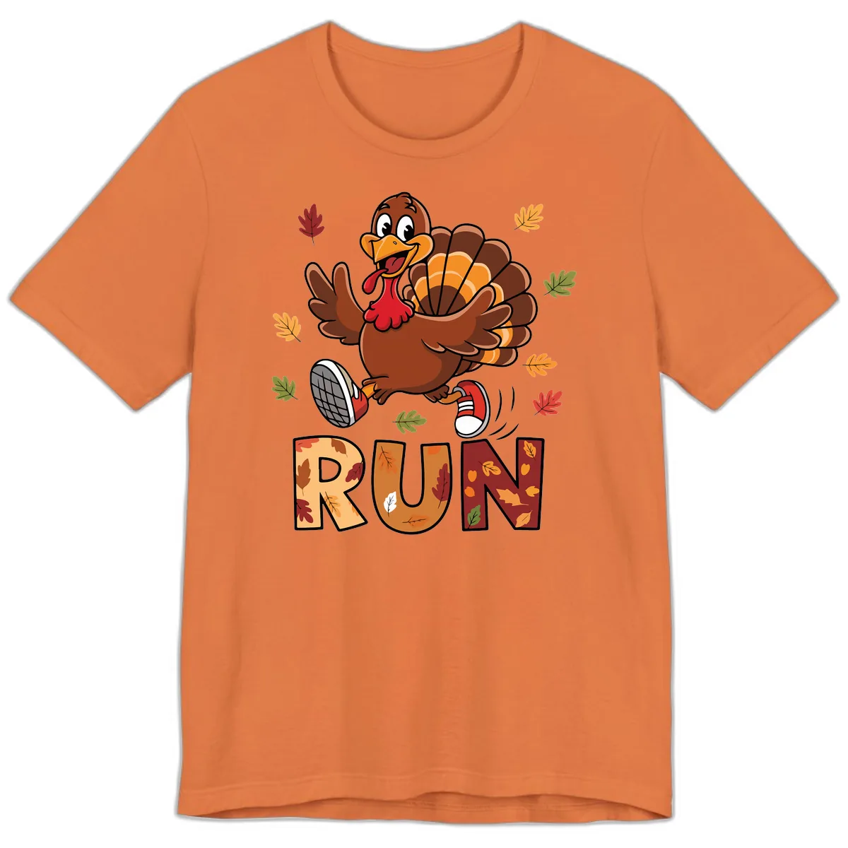 Turkey Trot Running Design Premium T-Shirt in Burnt Orange