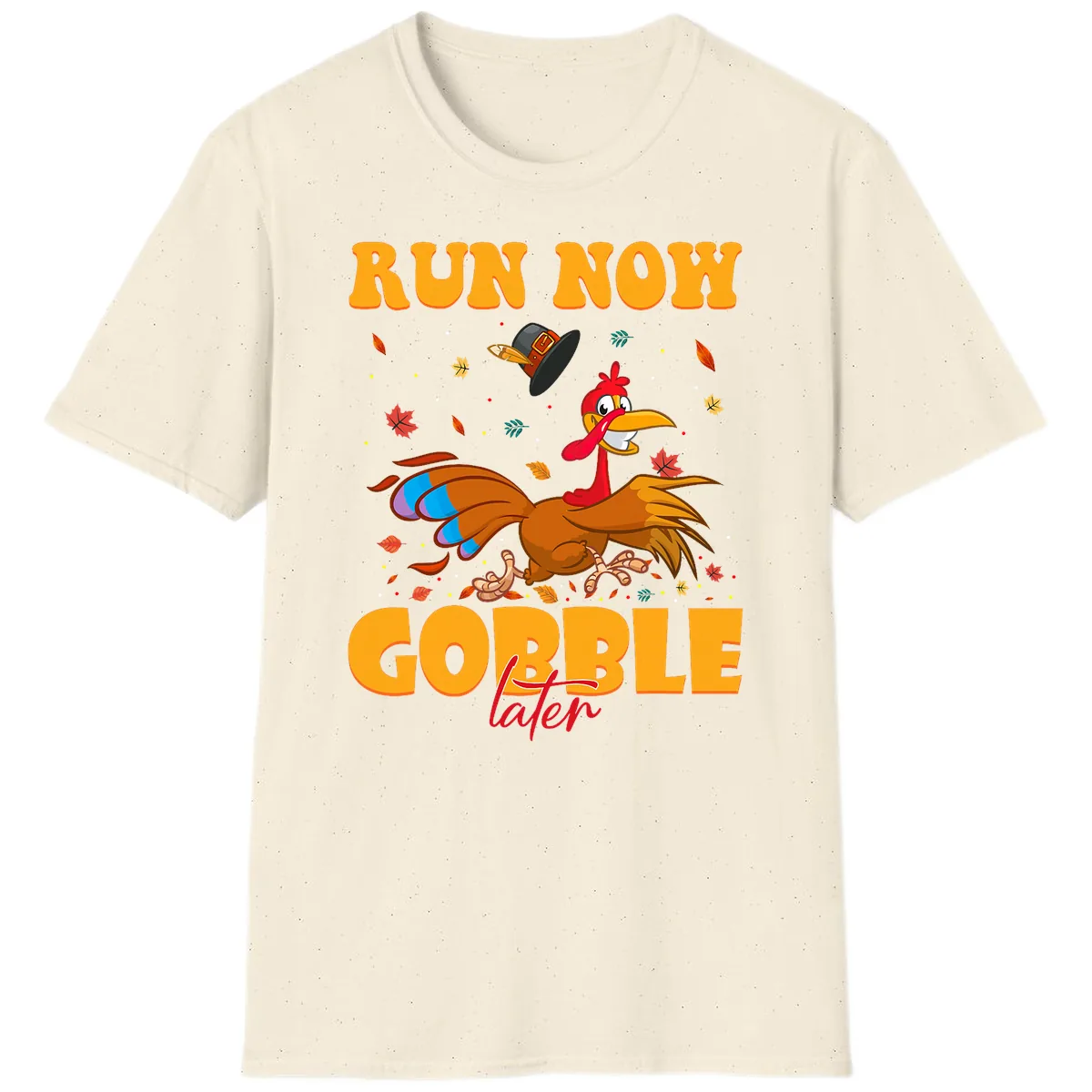 Run Now Gobble Later Turkey Trot T-Shirt in Natural
